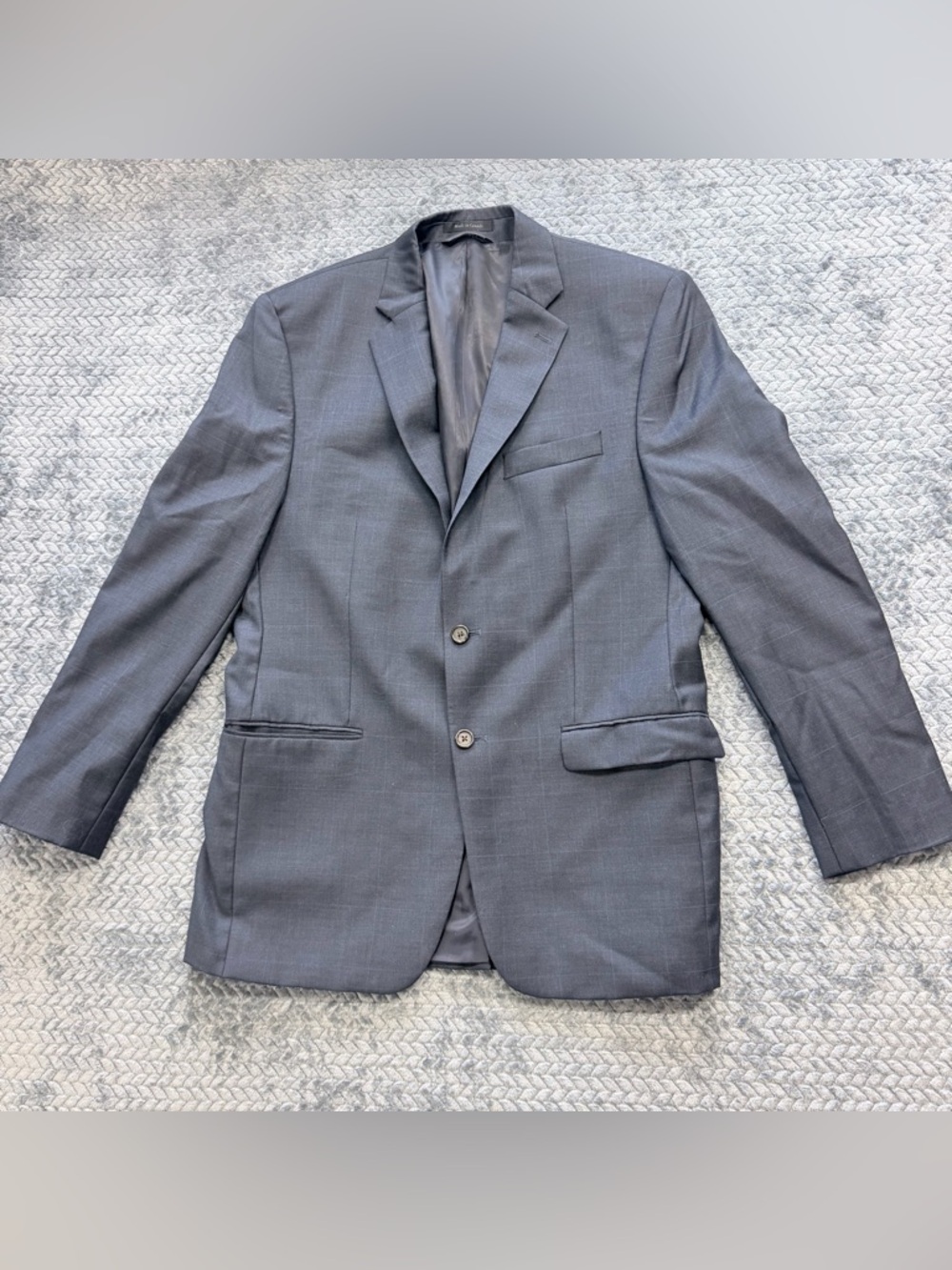 Lauren Ralph Lauren‎ Men's Size 42RL Wool Blazer Jacket Three Button Black Gray